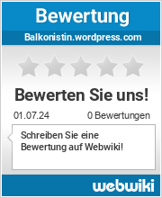 Bewertungen zu balkonistin.wordpress.com