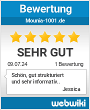 Bewertungen zu mounia-1001.de
