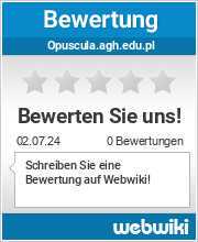 Bewertungen zu opuscula.agh.edu.pl