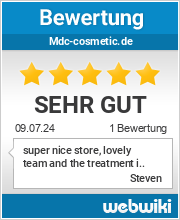 Bewertungen zu mdc-cosmetic.de