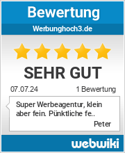 Bewertungen zu werbunghoch3.de