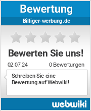Bewertungen zu billiger-werbung.de