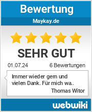 Bewertungen zu maykay.de