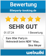 Bewertungen zu 80erparty-booking.de