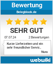 Bewertungen zu belegblock.de