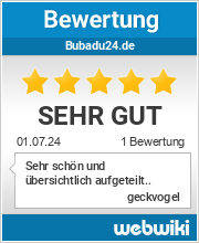 Bewertungen zu bubadu24.de