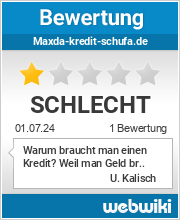 Bewertungen zu maxda-kredit-schufa.de
