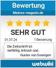 Bewertungen zu matices-magazin.de