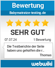Bewertungen zu babymatratze-testing.de