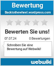 Bewertungen zu backtothewheel.wordpress.com