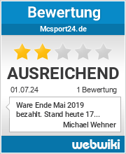 Bewertungen zu mcsport24.de