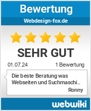 Bewertungen zu webdesign-fox.de