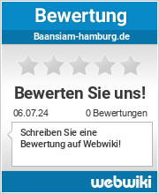 Bewertungen zu baansiam-hamburg.de