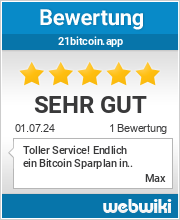 Bewertungen zu 21bitcoin.app