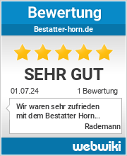Bewertungen zu bestatter-horn.de