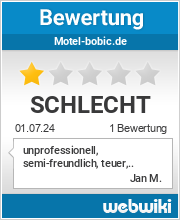 Bewertungen zu motel-bobic.de