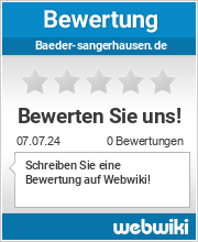Bewertungen zu baeder-sangerhausen.de