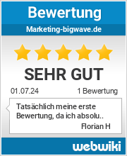 Bewertungen zu marketing-bigwave.de