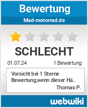 Bewertungen zu mad-motorrad.de