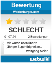 Bewertungen zu waldenburger.com