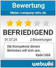 Bewertungen zu motor-company-whv.de