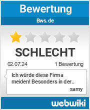 Bewertungen zu bws.de