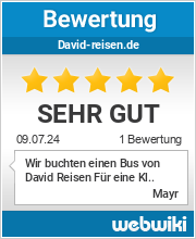 Bewertungen zu david-reisen.de