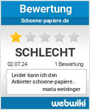 Bewertungen zu schoene-papiere.de