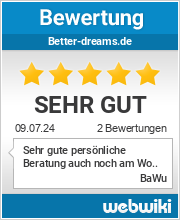 Bewertungen zu better-dreams.de