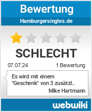 Bewertungen zu hamburgersingles.de