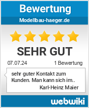 Bewertungen zu modellbau-haeger.de