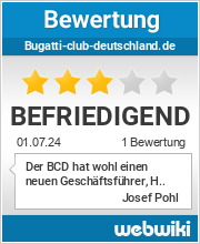 Bewertungen zu bugatti-club-deutschland.de