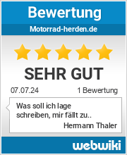 Bewertungen zu motorrad-herden.de