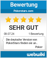 Bewertungen zu pokerstars.com
