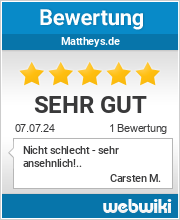 Bewertungen zu mattheys.de