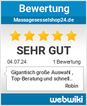 Bewertungen zu massagesesselshop24.de