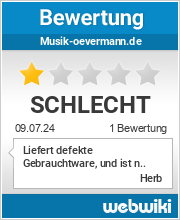 Bewertungen zu musik-oevermann.de