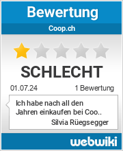 Bewertungen zu coop.ch