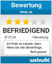 Bewertungen zu heino.de