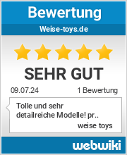 Bewertungen zu weise-toys.de