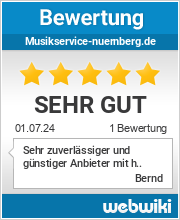 Bewertungen zu musikservice-nuernberg.de