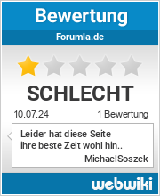 Bewertungen zu forumla.de