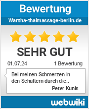 Bewertungen zu wantha-thaimassage-berlin.de