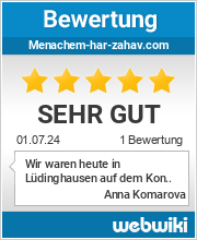 Bewertungen zu menachem-har-zahav.com