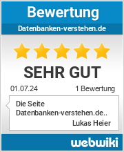 Bewertungen zu datenbanken-verstehen.de
