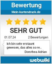 Bewertungen zu mein-kartendruck.de