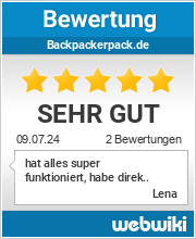 Bewertungen zu backpackerpack.de