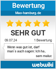 Bewertungen zu mao-hamburg.de