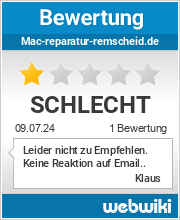 Bewertungen zu mac-reparatur-remscheid.de