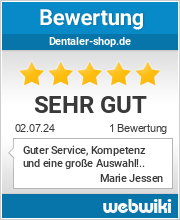 Bewertungen zu dentaler-shop.de